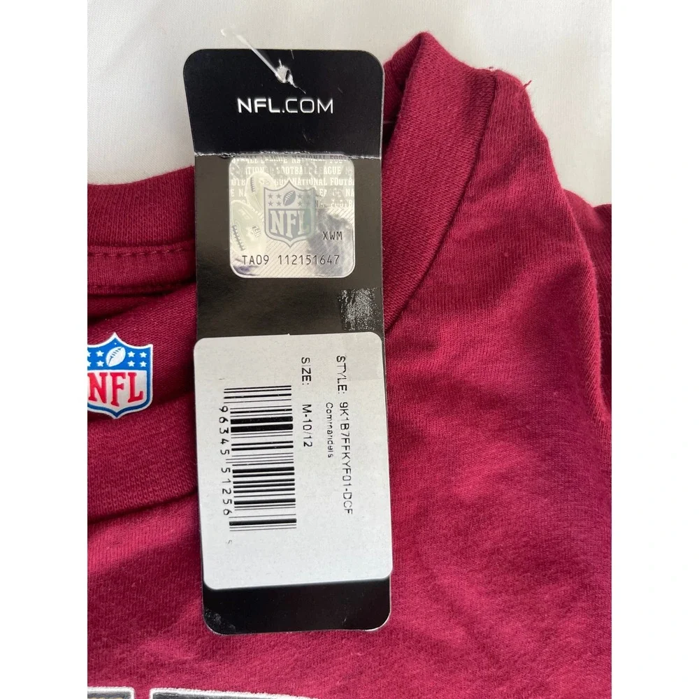 NFL‎ Team Apparel Washington Commanders Kids Burgundy T-Shirt Size M 10/12 NEW